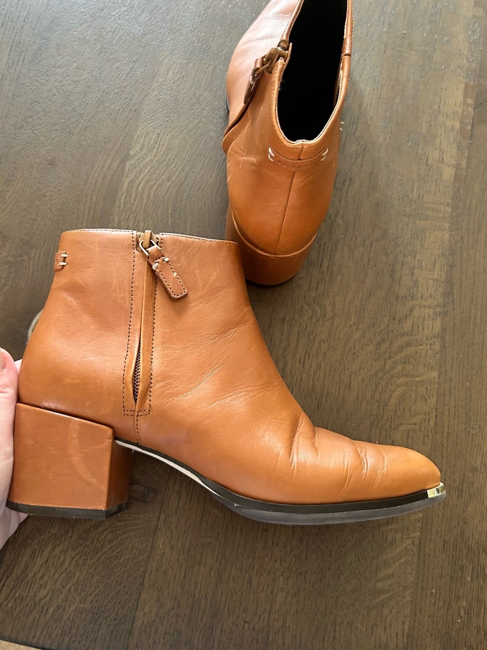 Cole Haan tan grand ambition leather booties - Picture 9 of 15